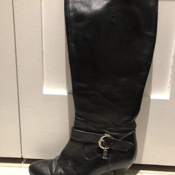 7.5 Size Heel Genuine Leather Women's Pointed Toe Side Zip Stiletto High Heel Kn - Picture 5 of 10